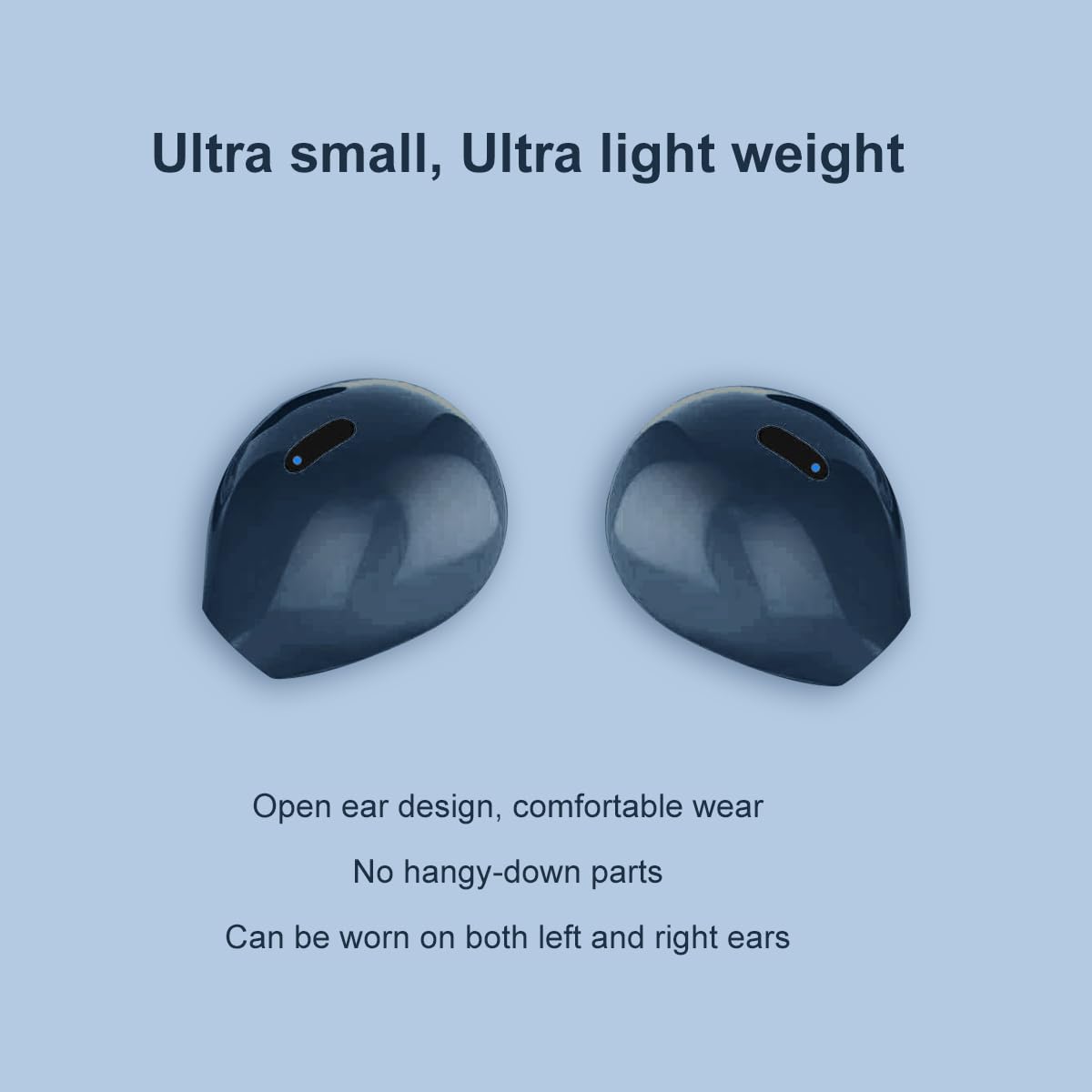 elerorInvisibleMiniEarbuds ambidextrous design enables mono or stereo use