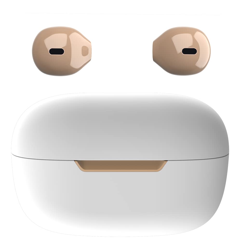 eleror Invisible Mini Earbuds case closed for ultra-compact storage on the go