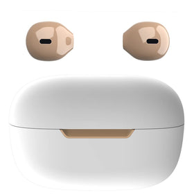eleror Invisible Mini Earbuds case closed for ultra-compact storage on the go