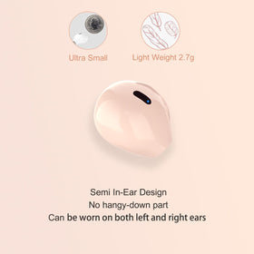 eleror Invisible Mini Earbuds on desk showing compact semi in-ear fit.