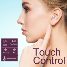 eleror Invisible Mini Earbuds side profile highlighting lightweight semi in-ear fit