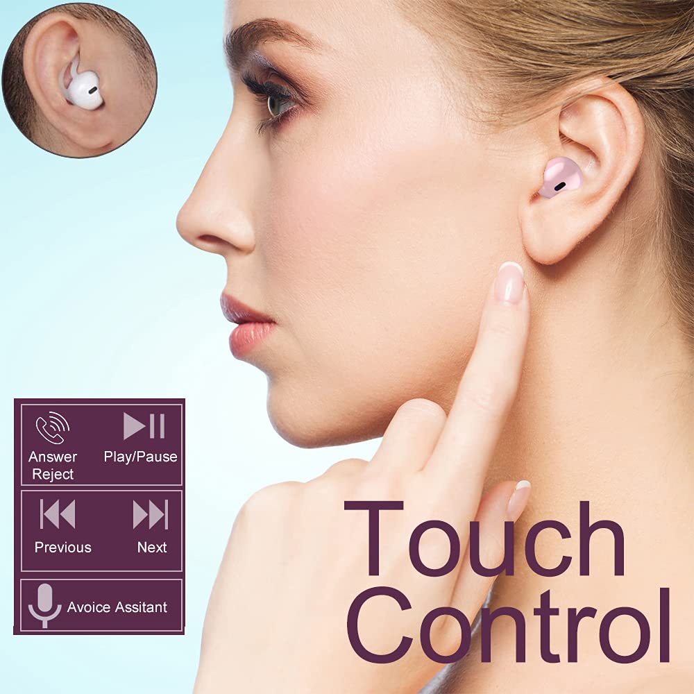 eleror Invisible Mini Earbuds used while listening to music in a studio environment.