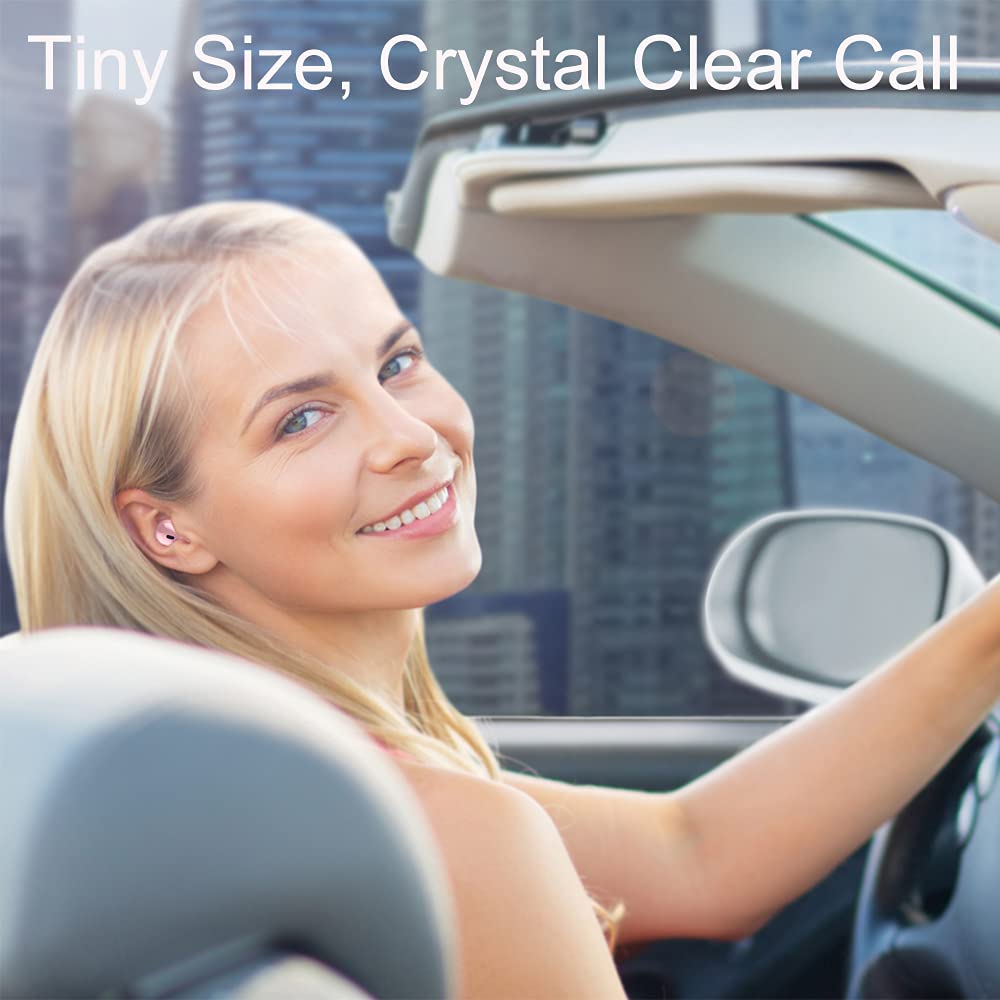 eleror invisible mini earbuds demonstrate touch-control for easy one-tap music and calls.