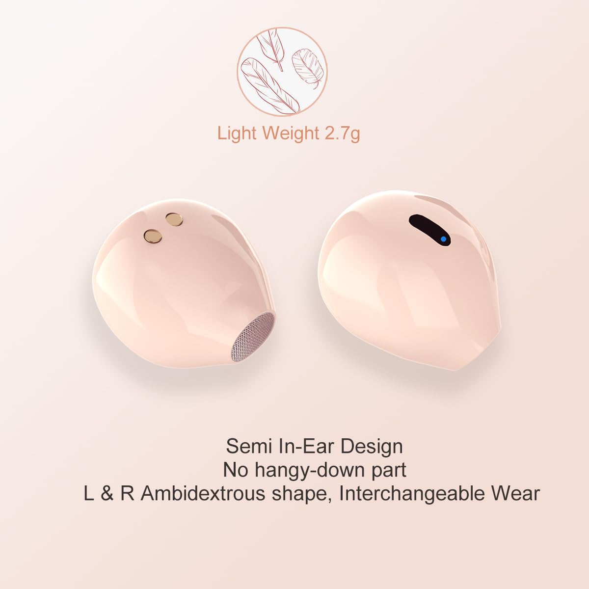 eleror Invisible Mini Earbuds touch-control at your fingertips for easy music control
