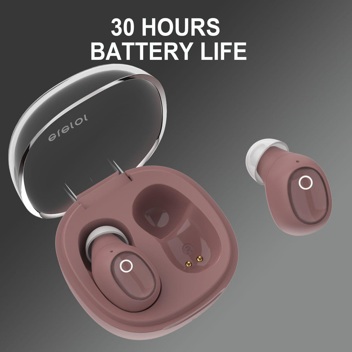 eleror sleek transparent charging case adds style.