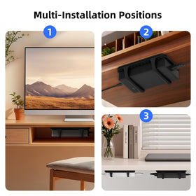 ELETIUO universal mount integrates with modern desks for clutter-free spaces