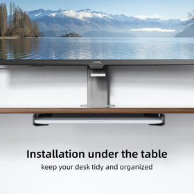 ELETIUO under-desk mount ideal for compact workspaces and tidy setups.