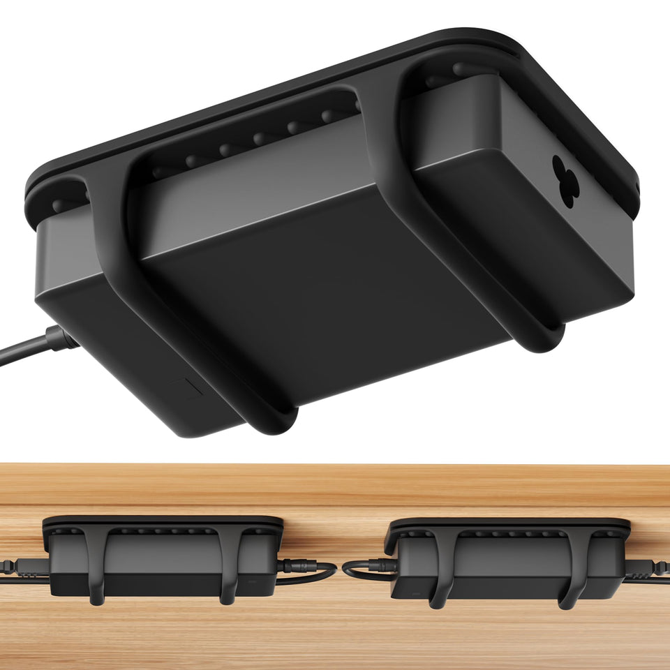 ELETIUO universal charger holder under desk keeps cables tidy and secure