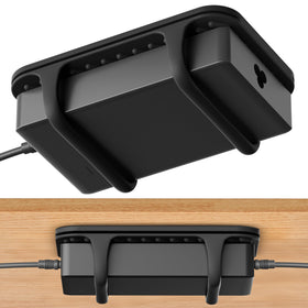 ELETIUO universal charger holder under-desk mount keeps cables neatly organized.