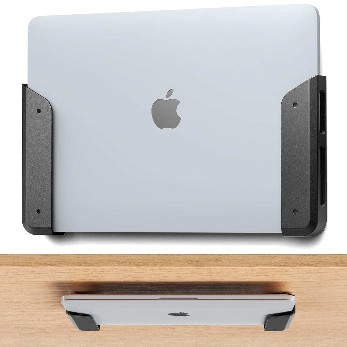 ELETIUO wall mount with adhesive strips for quick setup and clean, cable-friendly placement.