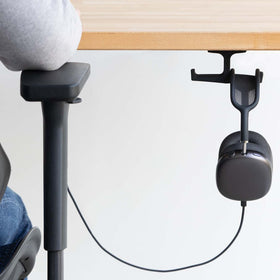 Elevation Lab The Anchor adhesive mount on a finished surface keeps headphones secure