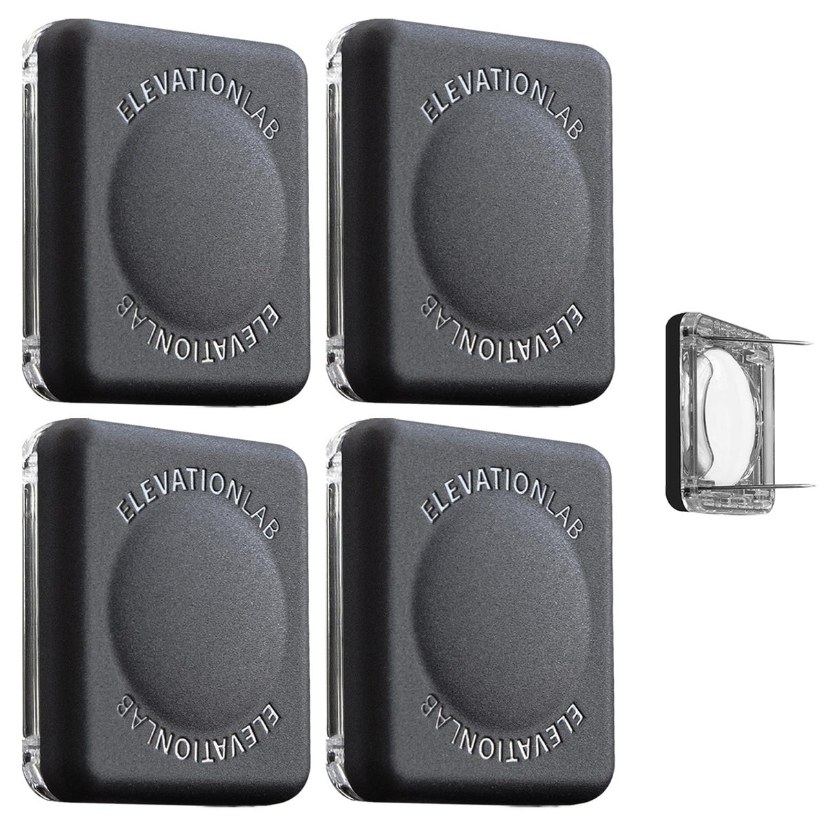 Elevation Lab TagVault AirTag dual-pin low-profile mount secures luggage discreetly.