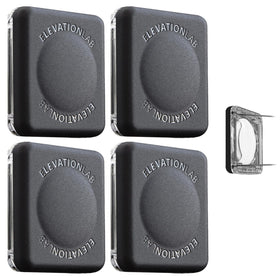 Elevation Lab TagVault AirTag dual-pin low-profile mount secures luggage discreetly.