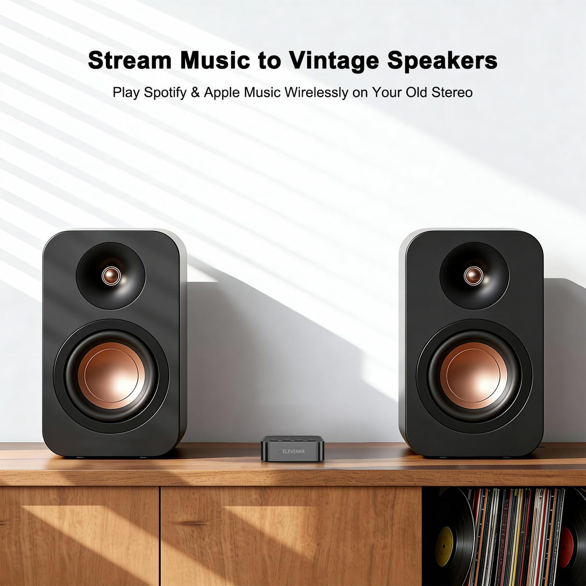 Two-device pairing on ELEVENKR AptX HD Bluetooth receiver enables quick source switching