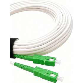 Elfcam 100m fiber patch cord close-up with SCA-to-SCA connectors for FTTH
