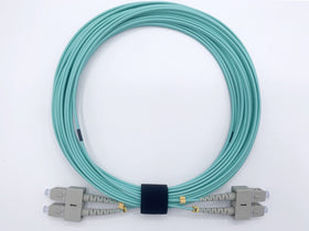 Elfcam 50-125µm core close-up highlighting duplex multimode fiber.