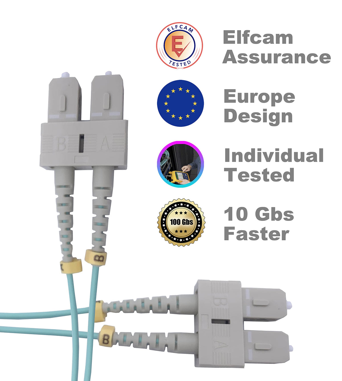 Elfcam ready-to-install cable ideal for data center deployments.