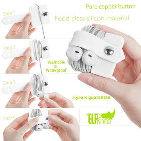ELFRhino compact earbud wrap fits in pockets or purses.