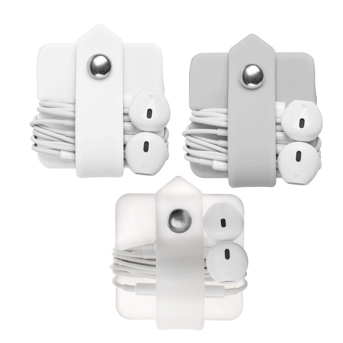ELFRhino earphone wrap secures cords for travel and quick use.
