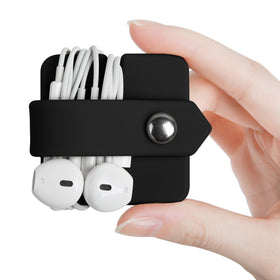 ELFRhino earphone wrap winder neatly coils cables for quick untangling.