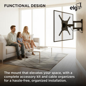 ELG included hardware and bubble level for quick, secure installation.
