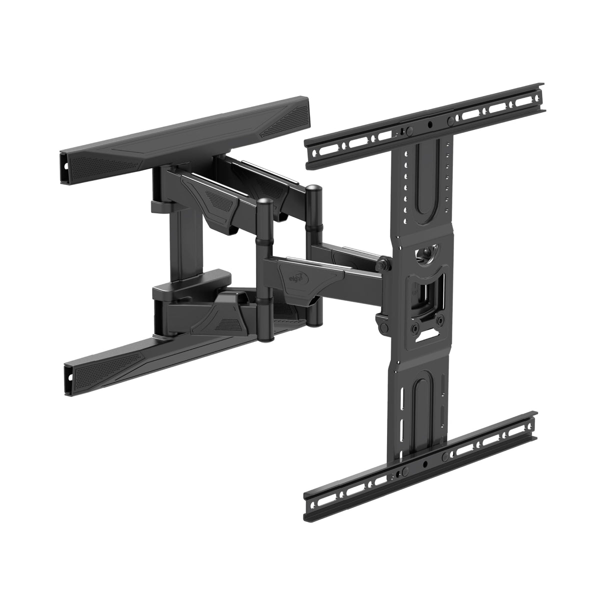 ELG full-motion mount with compact profile for a close-to-wall setup and clean look.