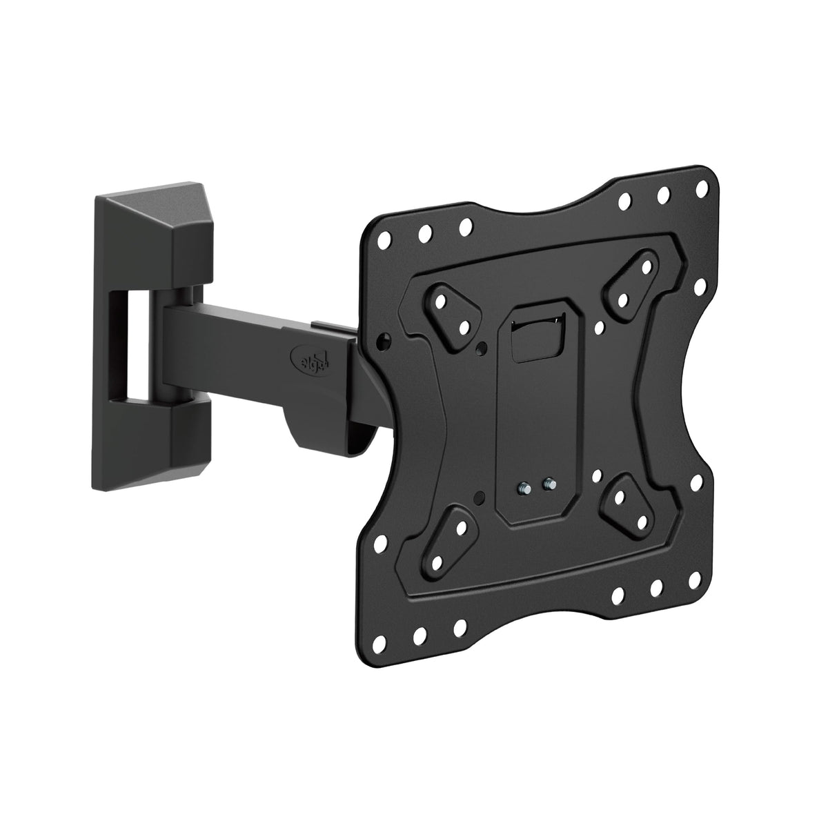 ELG full motion TV wall mount installed on wall for clean, space-saving viewing