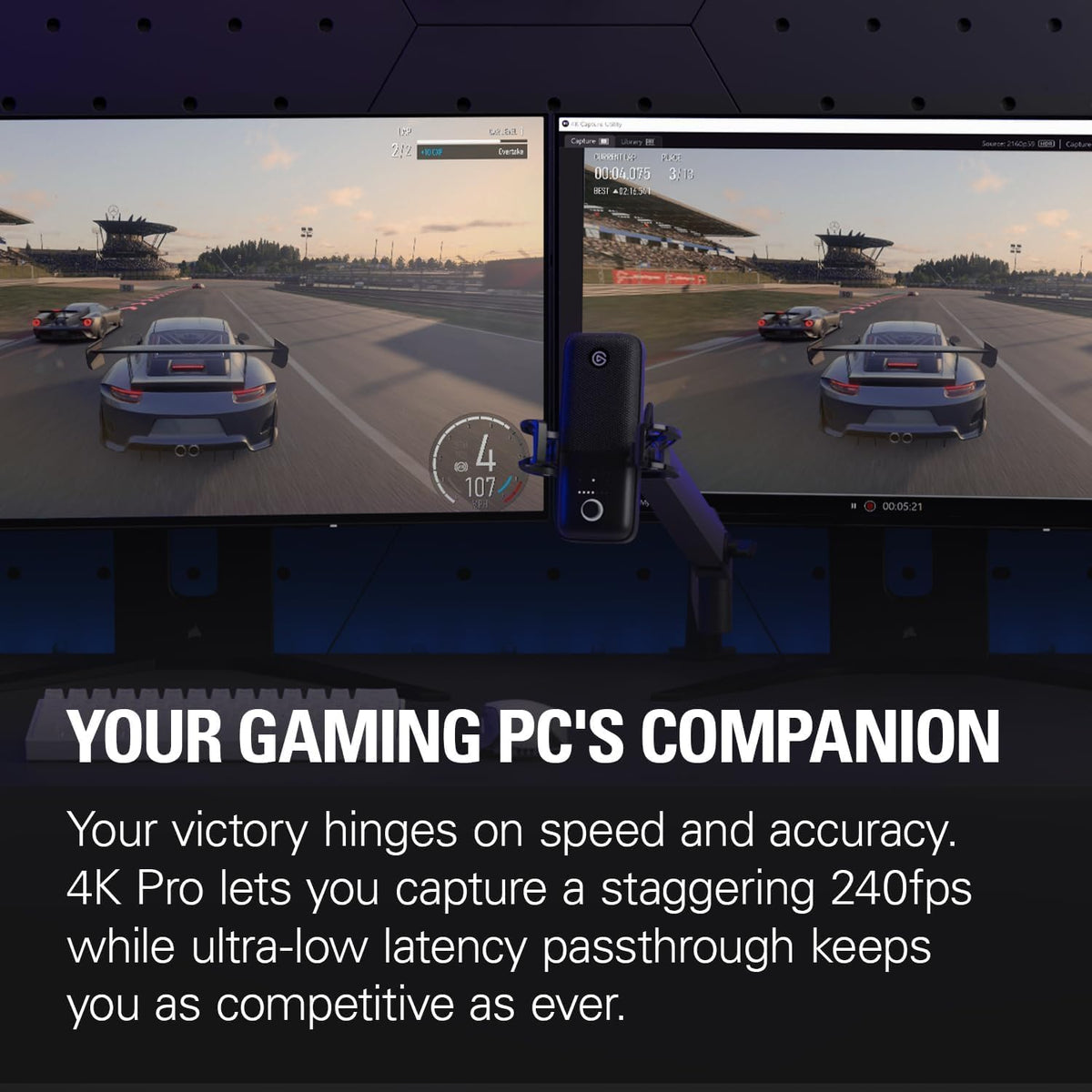 Elgato 4K Pro 8K60 passthrough ensures smooth 8K content streaming.