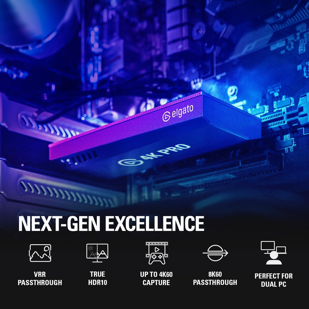 Elgato 4K Pro back ports show flexible connectivity options.