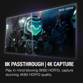 Elgato 4K Pro HDMI 2.1 in/out enabling high frame rate capture.
