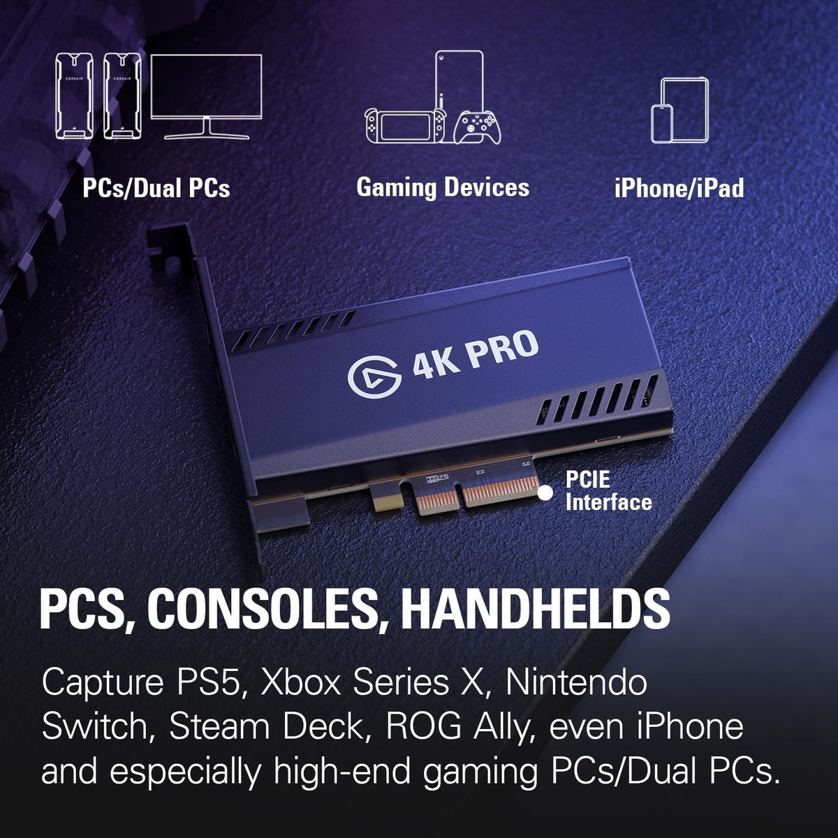 Elgato 4K Pro internal slot designed for compact PC builds.