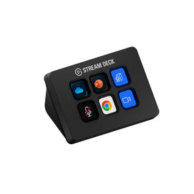 Elgato Stream Deck Mini front view showing six LCD keys for fast control