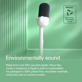 Elgato Wave Neo renewed packaging highlights zero plastic.