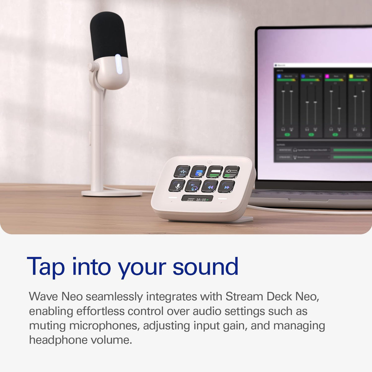 Elgato Wave Neo captures clear voice for streams and calls.