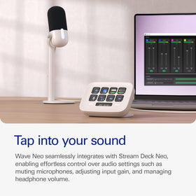 Elgato Wave Neo captures clear voice for streams and calls.
