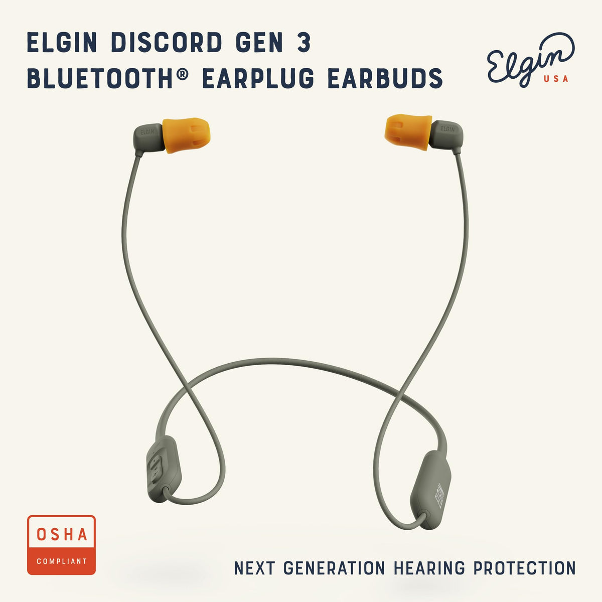 Elgin Discord Gen 3 in-ear fit demonstrates a secure seal for loud environments.