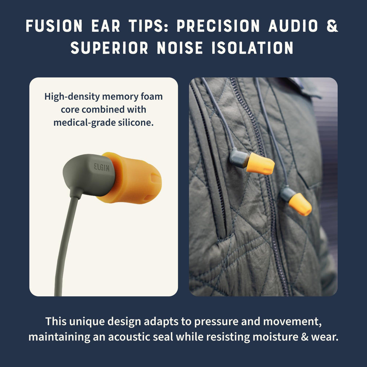 Elgin Discord Gen 3 neck-magnetic design keeps earbuds tangle-free when not in use.