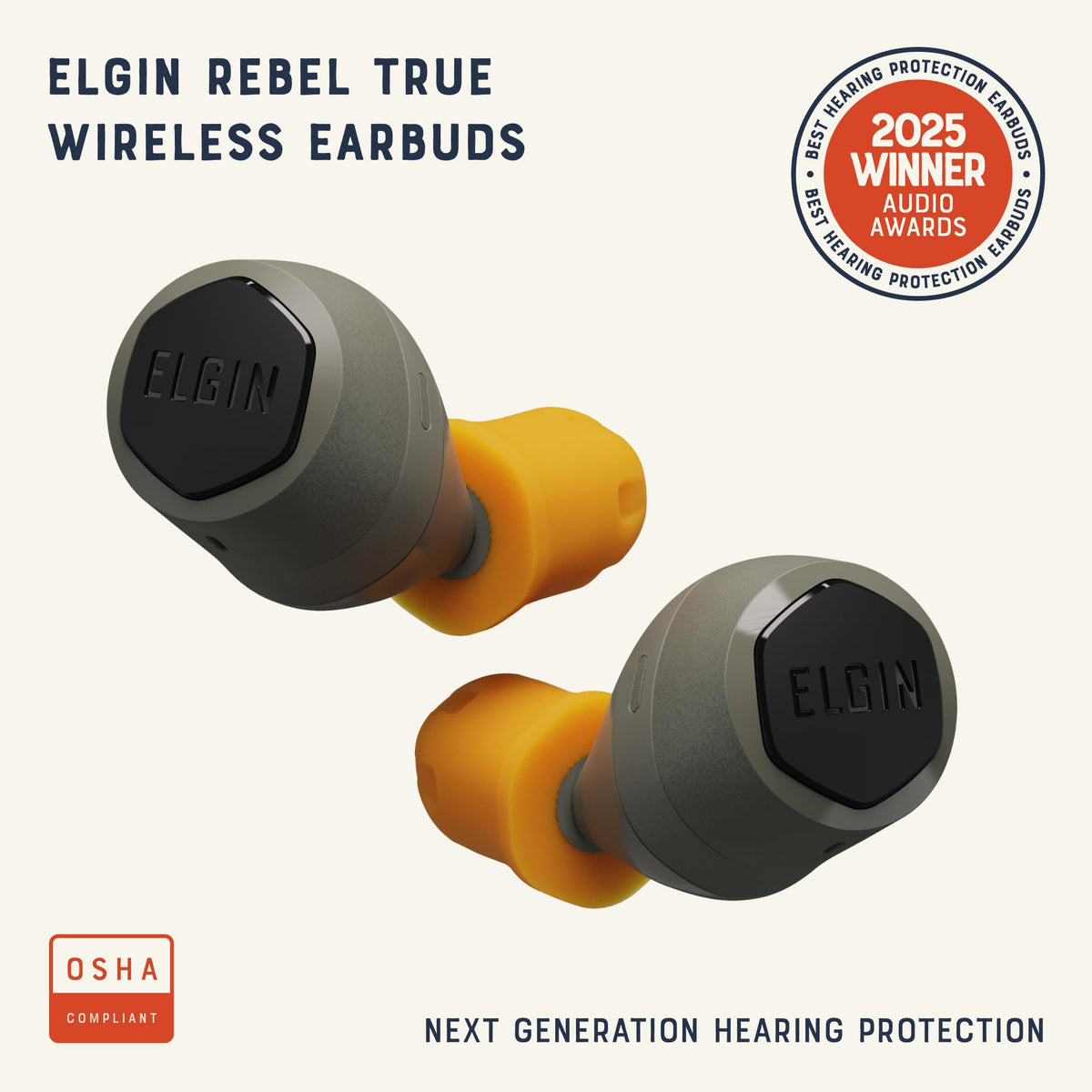 Elgin Rebel Earbuds deliver 31 dB NRR for workplace hearing protection