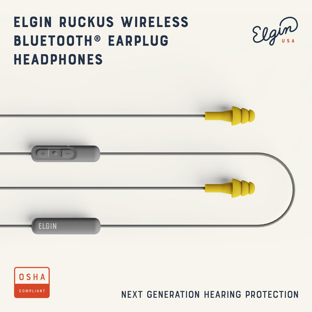 Elgin Ruckus close-up of silicone ear tips providing snug seal and comfort