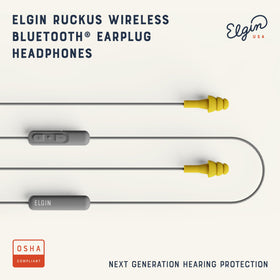 Elgin Ruckus close-up of silicone ear tips providing snug seal and comfort