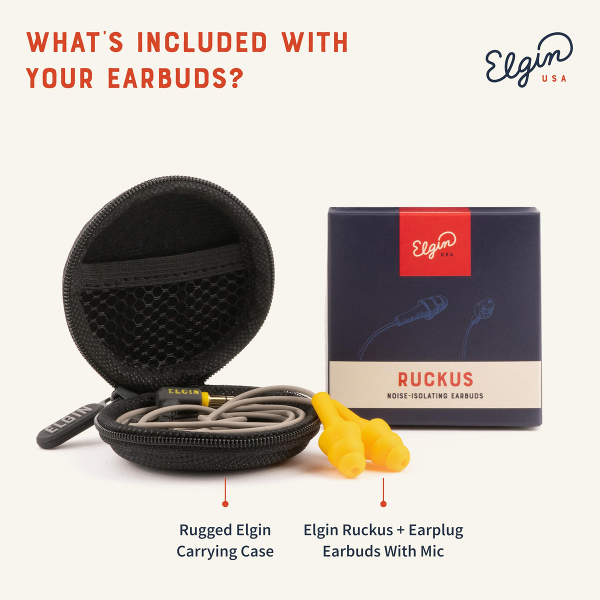 Elgin Ruckus+ Kevlar reinforced cable for durability.