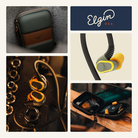 Elgin Rumble Gen 2 magnetic earbuds snap together for easy storage