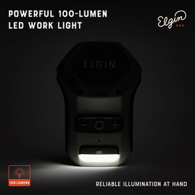 Elgin Thumper closeup of grille and driver, Elgin clarity and build quality