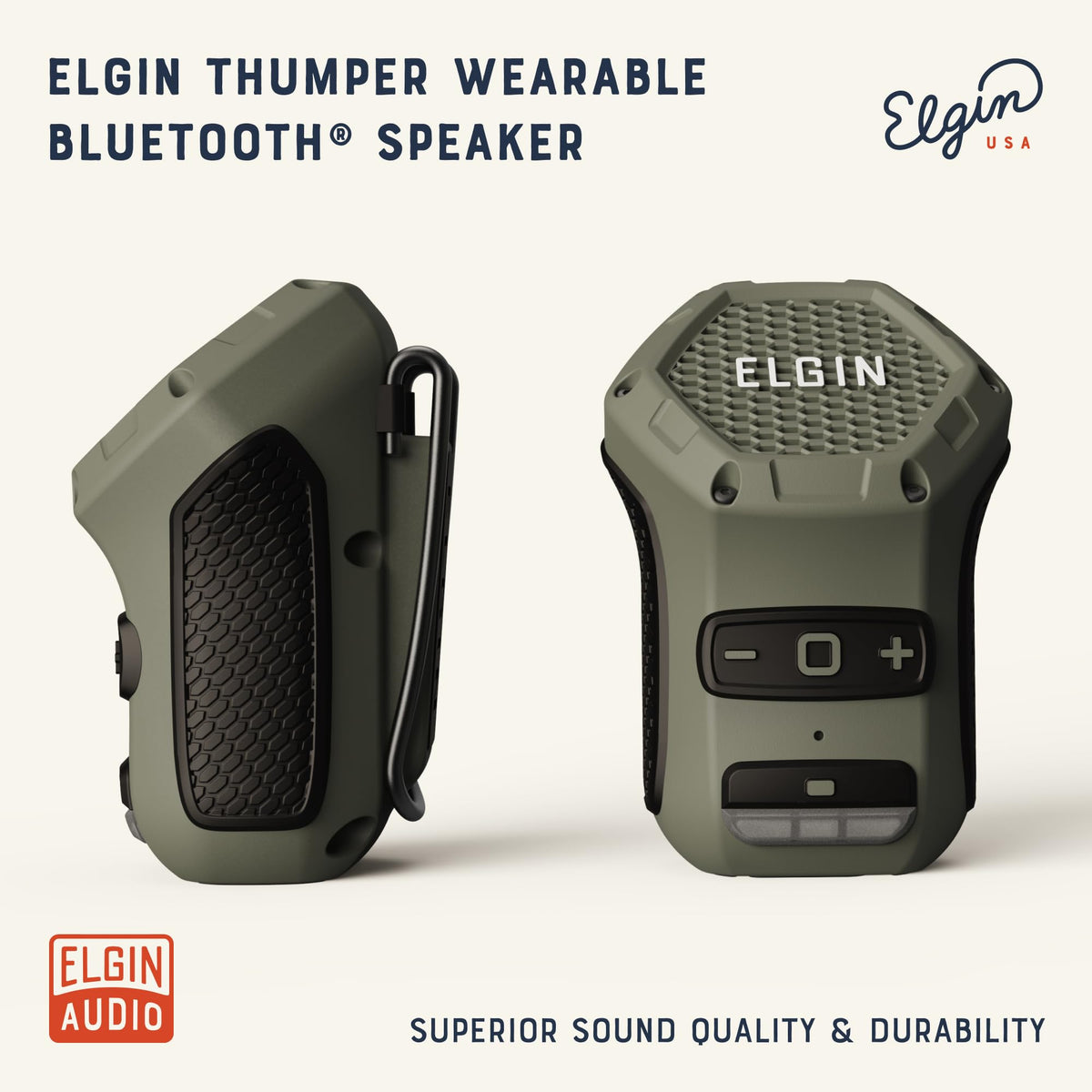 Elgin Thumper magnetic mount attached to metal, secure quick placement