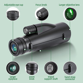 ELGOTAN FMC green lens enhances true-to-life colors for nature watching.
