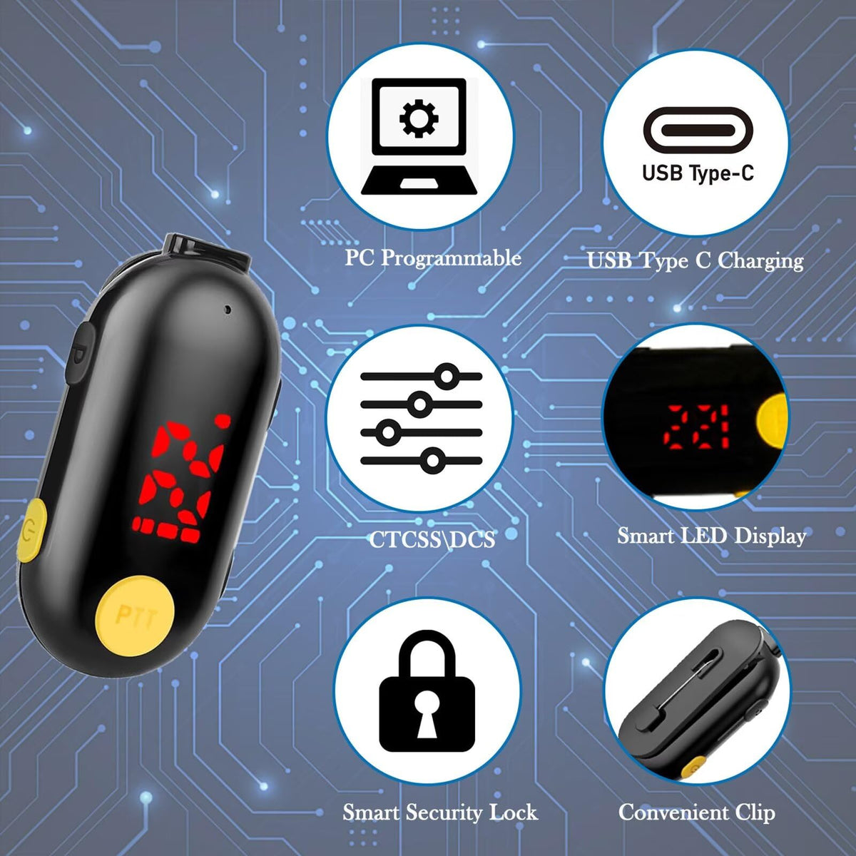 ELIDAIP T-M9 headset earhook focuses on ergonomic comfort during shifts.