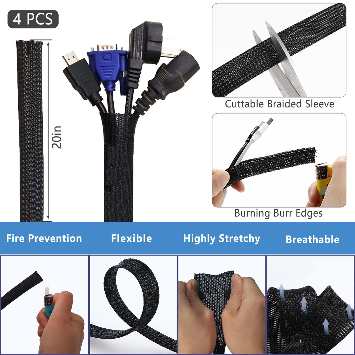ELII adhesive cable clips laid out showing variety for multiple surfaces and secure hold