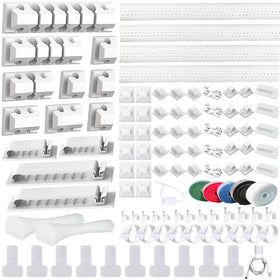 ELII cable management kit contents organized for a cleaner desk space