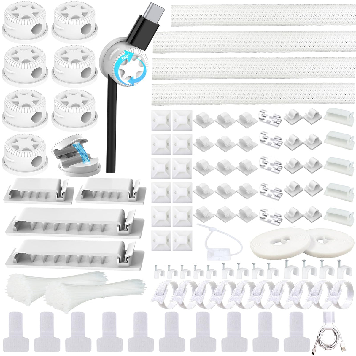 Elii cable-management-kit magnetic clips organize cords neatly