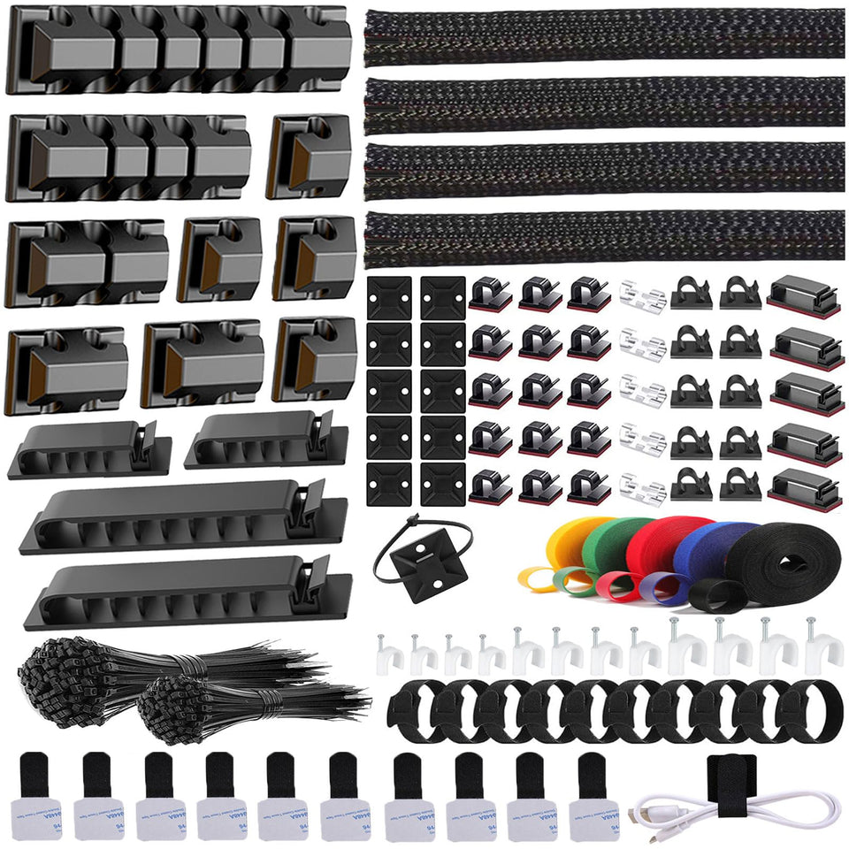 ELII cable sleeve split 4pack keeps cords tidy under desks for a clean look